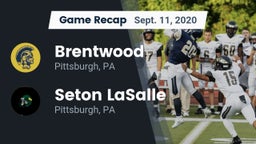 Recap: Brentwood  vs. Seton LaSalle  2020