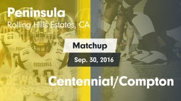 Matchup: Peninsula HS vs. Centennial/Compton 2016