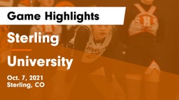 Sterling  vs University  Game Highlights - Oct. 7, 2021