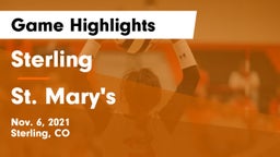 Sterling  vs St. Mary's Game Highlights - Nov. 6, 2021