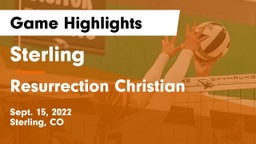 Sterling  vs Resurrection Christian  Game Highlights - Sept. 15, 2022