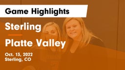 Sterling  vs Platte Valley  Game Highlights - Oct. 13, 2022