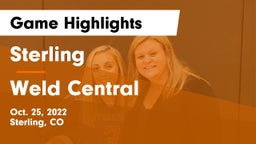 Sterling  vs Weld Central  Game Highlights - Oct. 25, 2022