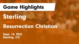 Sterling  vs Resurrection Christian  Game Highlights - Sept. 14, 2023