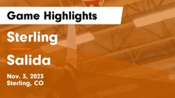 Sterling  vs Salida  Game Highlights - Nov. 3, 2023