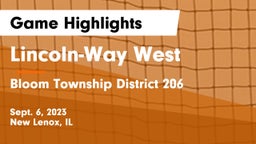 Lincoln-Way West  vs Bloom Township  District 206 Game Highlights - Sept. 6, 2023