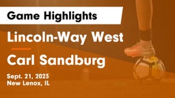 Lincoln-Way West  vs Carl Sandburg  Game Highlights - Sept. 21, 2023
