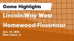 Lincoln-Way West  vs Homewood-Flossmoor  Game Highlights - Oct. 10, 2023