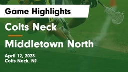 Colts Neck  vs Middletown North  Game Highlights - April 12, 2023