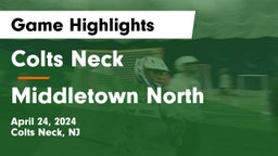 Colts Neck  vs Middletown North  Game Highlights - April 24, 2024