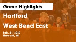 Hartford  vs West Bend East  Game Highlights - Feb. 21, 2020