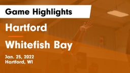 Hartford  vs Whitefish Bay  Game Highlights - Jan. 25, 2022