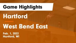 Hartford  vs West Bend East  Game Highlights - Feb. 1, 2022