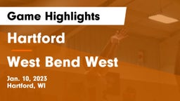 Hartford  vs West Bend West  Game Highlights - Jan. 10, 2023