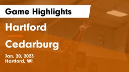Hartford  vs Cedarburg  Game Highlights - Jan. 20, 2023