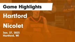 Hartford  vs Nicolet  Game Highlights - Jan. 27, 2023