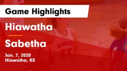 Hiawatha  vs Sabetha  Game Highlights - Jan. 7, 2020