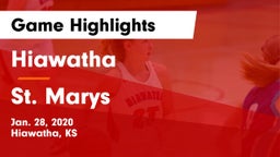Hiawatha  vs St. Marys  Game Highlights - Jan. 28, 2020