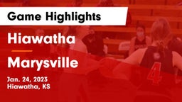 Hiawatha  vs Marysville  Game Highlights - Jan. 24, 2023