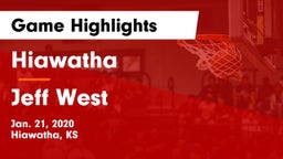 Hiawatha  vs Jeff West Game Highlights - Jan. 21, 2020