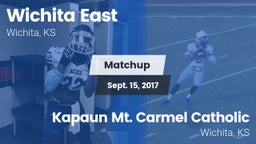 Matchup: Wichita East High vs. Kapaun Mt. Carmel Catholic  2017