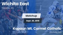 Matchup: Wichita East High vs. Kapaun Mt. Carmel Catholic  2019