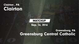 Matchup: Clairton  vs. Greensburg Central Catholic  2015