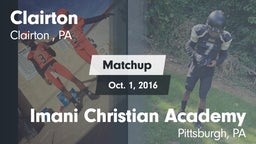 Matchup: Clairton  vs. Imani Christian Academy  2015