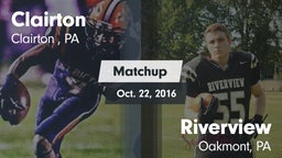 Matchup: Clairton  vs. Riverview  2015