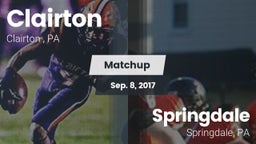 Matchup: Clairton  vs. Springdale  2016