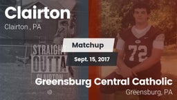 Matchup: Clairton  vs. Greensburg Central Catholic  2016