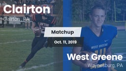 Matchup: Clairton  vs. West Greene  2019