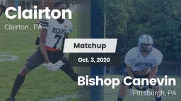 Matchup: Clairton  vs. Bishop Canevin  2020