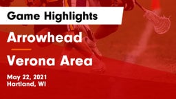 Arrowhead  vs Verona Area  Game Highlights - May 22, 2021