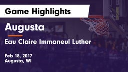 Augusta  vs Eau Claire Immaneul Luther Game Highlights - Feb 18, 2017