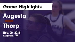 Augusta  vs Thorp  Game Highlights - Nov. 20, 2023
