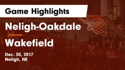 Neligh-Oakdale  vs Wakefield  Game Highlights - Dec. 30, 2017