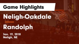 Neligh-Oakdale  vs Randolph  Game Highlights - Jan. 19, 2018