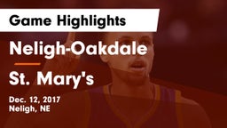 Neligh-Oakdale  vs St. Mary's  Game Highlights - Dec. 12, 2017