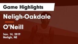 Neligh-Oakdale  vs O'Neill  Game Highlights - Jan. 14, 2019