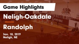 Neligh-Oakdale  vs Randolph  Game Highlights - Jan. 18, 2019