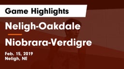 Neligh-Oakdale  vs Niobrara-Verdigre  Game Highlights - Feb. 15, 2019