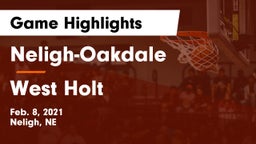 Neligh-Oakdale  vs West Holt  Game Highlights - Feb. 8, 2021