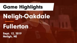 Neligh-Oakdale  vs Fullerton  Game Highlights - Sept. 12, 2019