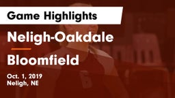 Neligh-Oakdale  vs Bloomfield  Game Highlights - Oct. 1, 2019