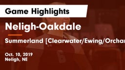 Neligh-Oakdale  vs Summerland [Clearwater/Ewing/Orchard] Game Highlights - Oct. 10, 2019