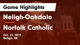 Neligh-Oakdale  vs Norfolk Catholic  Game Highlights - Oct. 12, 2019