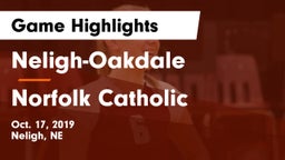 Neligh-Oakdale  vs Norfolk Catholic  Game Highlights - Oct. 17, 2019