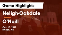Neligh-Oakdale  vs O'Neill  Game Highlights - Oct. 17, 2019