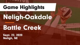 Neligh-Oakdale  vs Battle Creek  Game Highlights - Sept. 22, 2020
